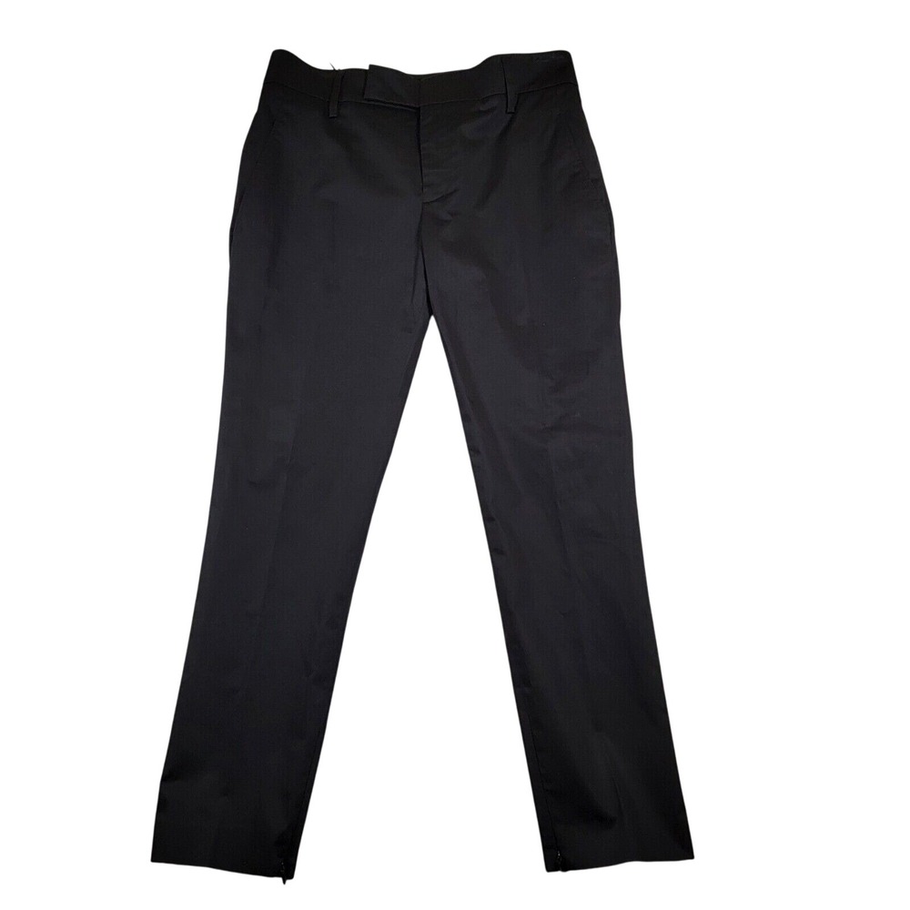 JIL SANDER Lightweight Stretch Slim Trouser Women's Sz 34 Black Pant Minimalist